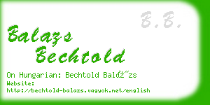 balazs bechtold business card